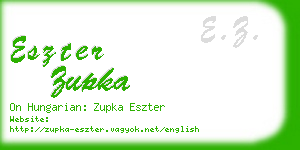 eszter zupka business card